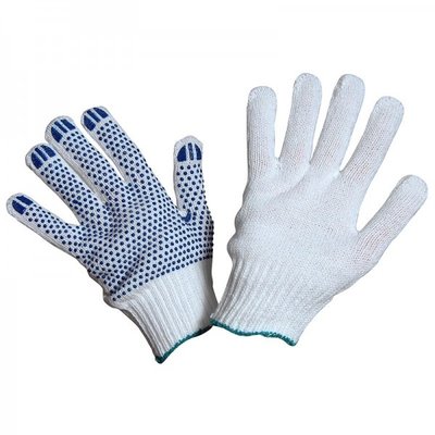 Перчатки трикотажные с ПВХ точкой DOLONI 520 (Украина)